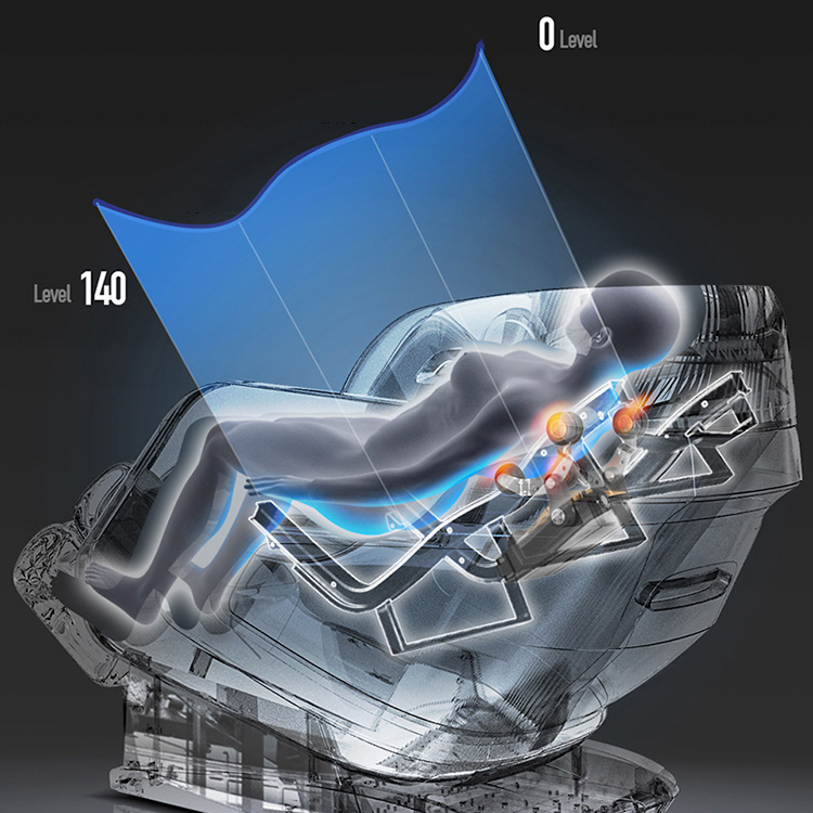 Sillón de prensa de dedos de relajación con masaje 4D con sistema de calefacción