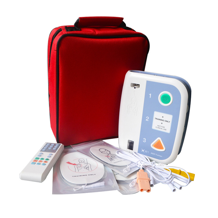 AED Trainer Desfibrilador externo automatizado Enseñanza de primeros auxilios para la escuela de RCP Herramientas de enseñanza bilingües