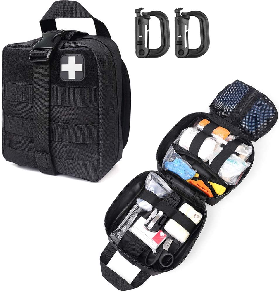 La bolsa médica militar de primeros auxilios BlackTactical incluye un parche de la Cruz Roja