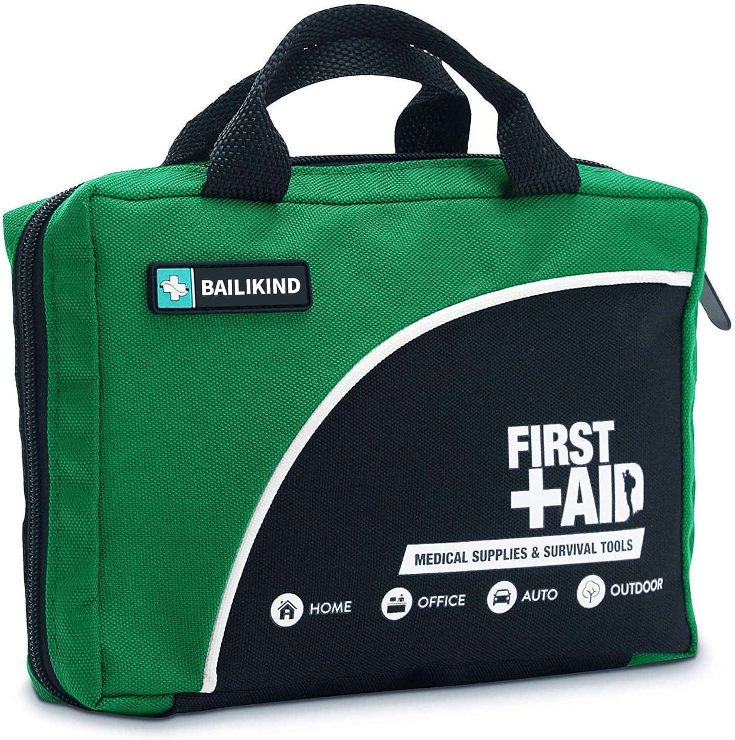 Bolsa de equipaje de mano verde de primeros auxilios