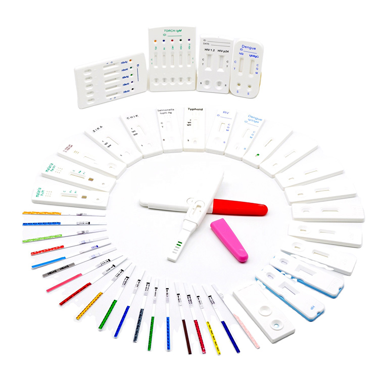 Antígeno de diagnóstico médico de alta precisión y anticuerpo neutralizante Malaria Igg Igm Hiv Hcg Flus Pcr A + b Swab Kit de prueba rápida