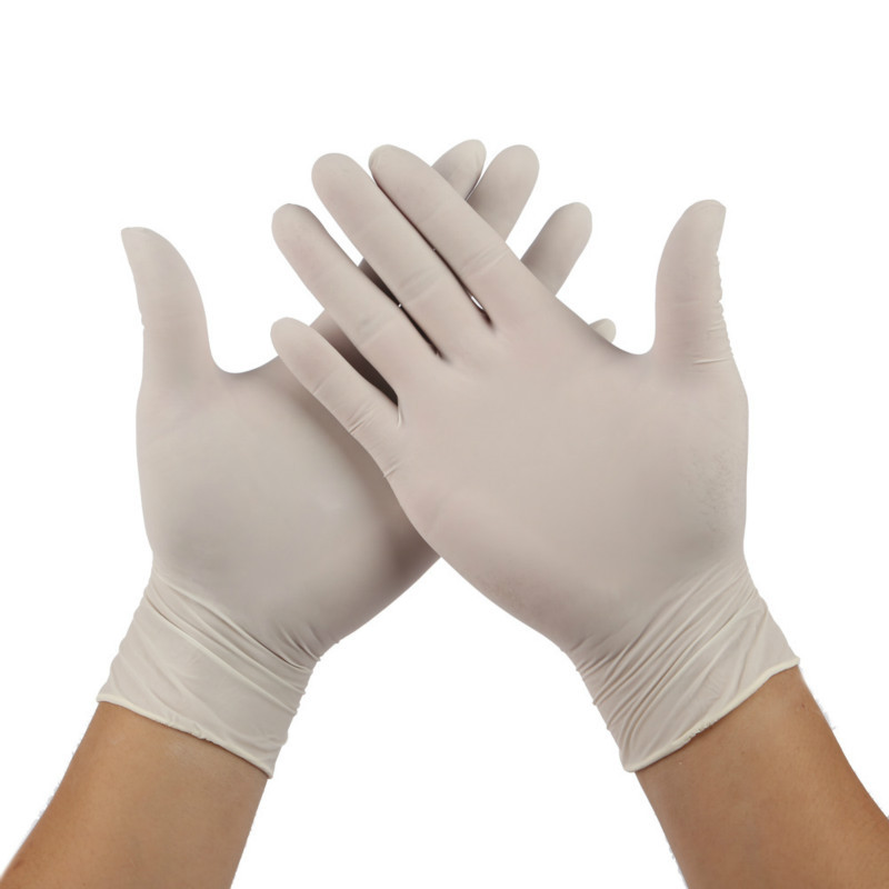 Guantes de látex desechables sin polvo