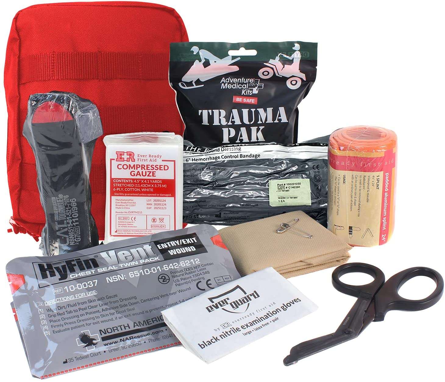 Bolsa roja para kit de emergencia